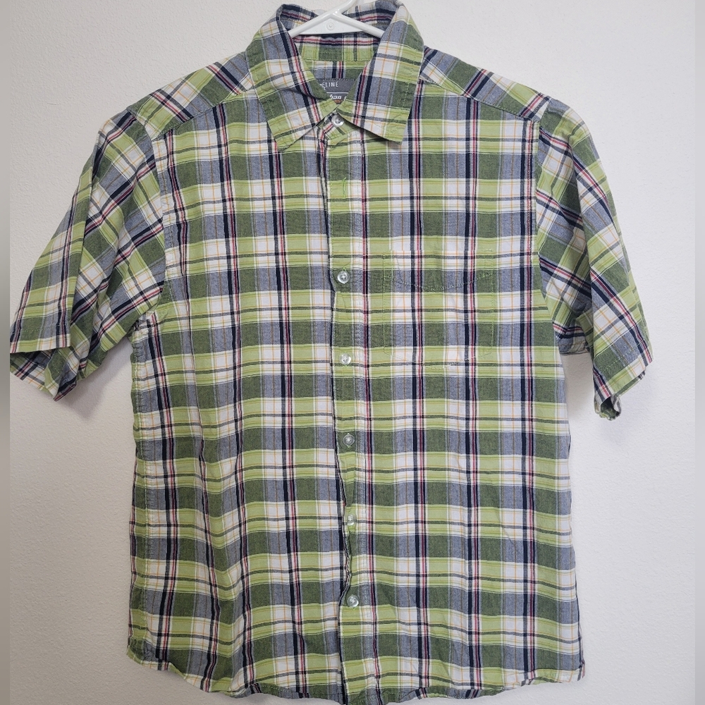 Urban Pipeline Green Plaid Boy''s Shirt Size M (10/12)